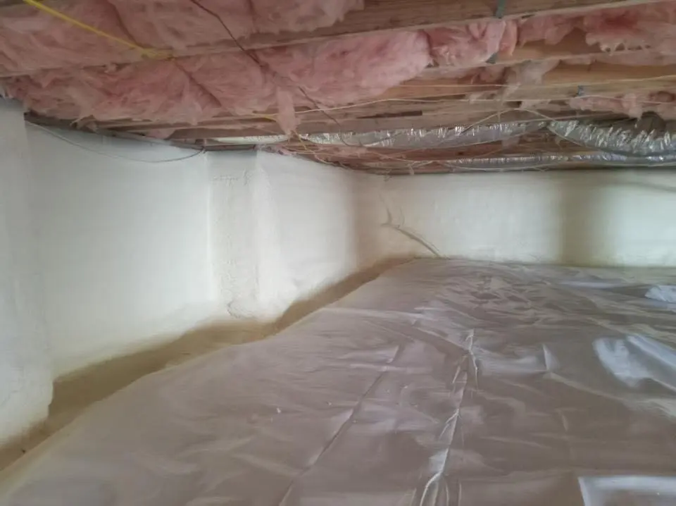 Crawl space encapsulation with closed-cell spray foam for Spray Foam Roofing in Pontiac